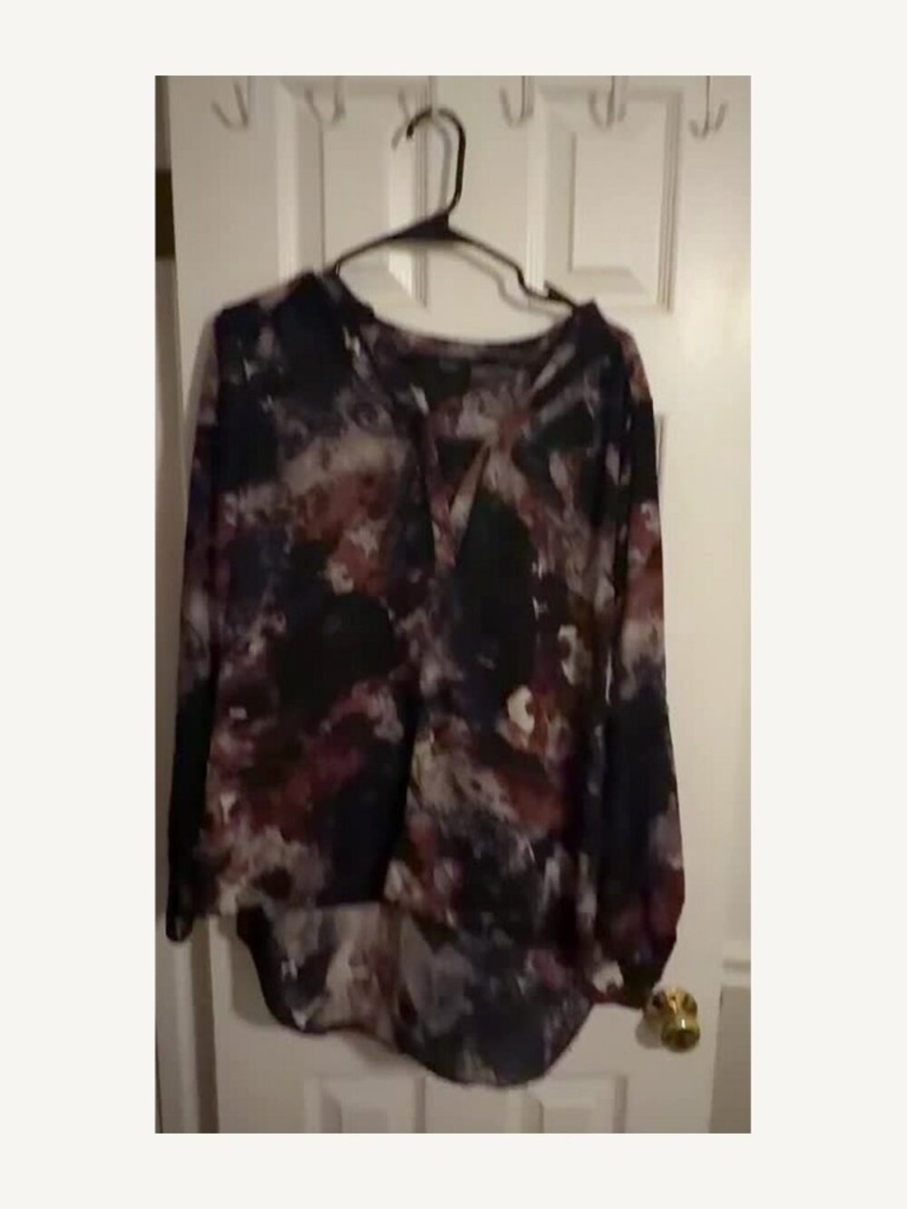 Simply Vera Vera Wang Sheer Floral Blouse XL